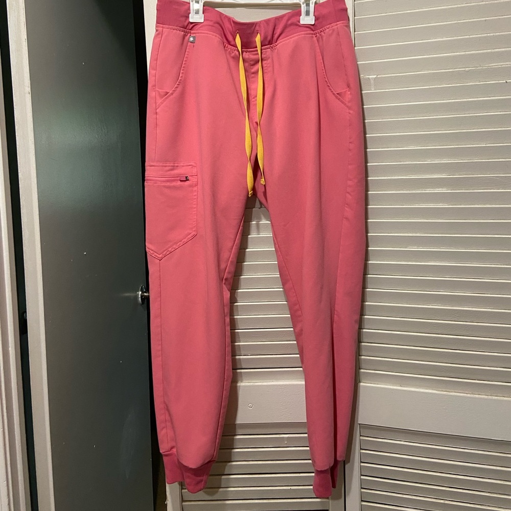 Neon Pink Zamora Jogger Figs Scrubs